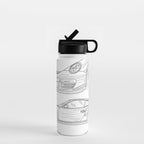 Supercar Sports Car Patent - Car Lover Classic Car Art - White Water Bottle Gallery Image 1