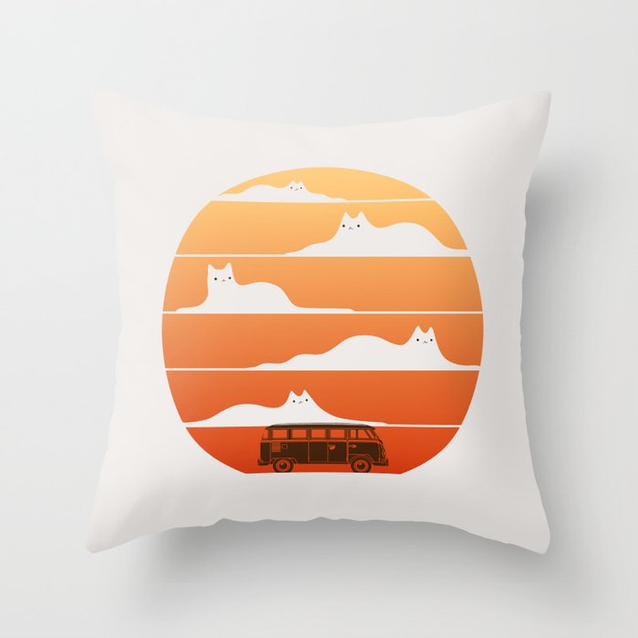 Cat Landscape 106 Throw Pillow Gallery Image 6