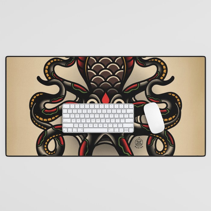 Traditional Tattoo Octopus  Desk Mat Gallery Image 1