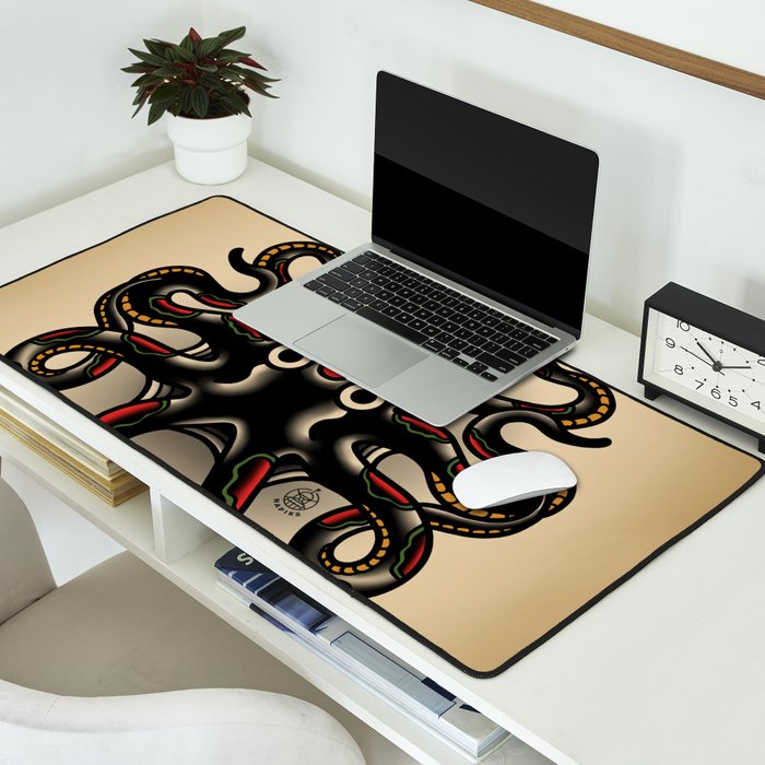 Traditional Tattoo Octopus  Desk Mat Gallery Image 2