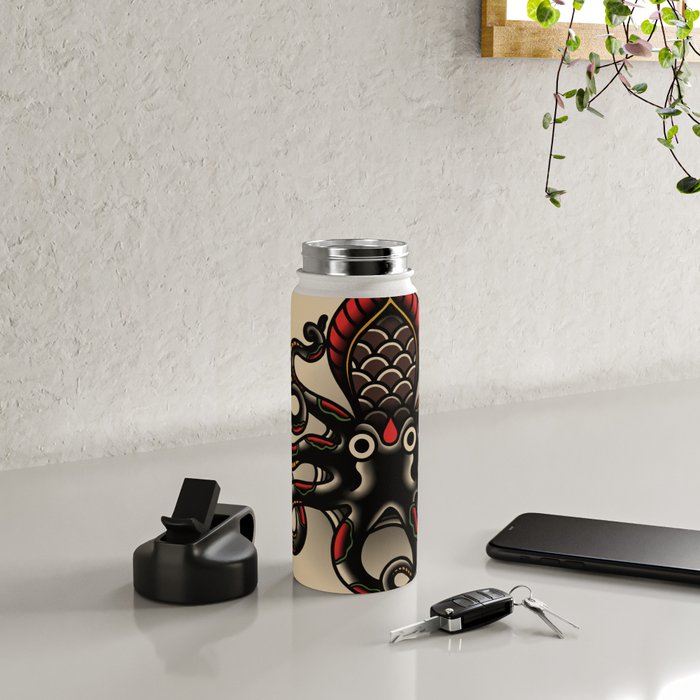 Traditional Tattoo Octopus  Water Bottle Gallery Image 4