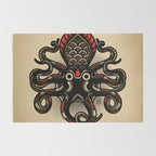 Traditional Tattoo Octopus  Rug Gallery Image 2