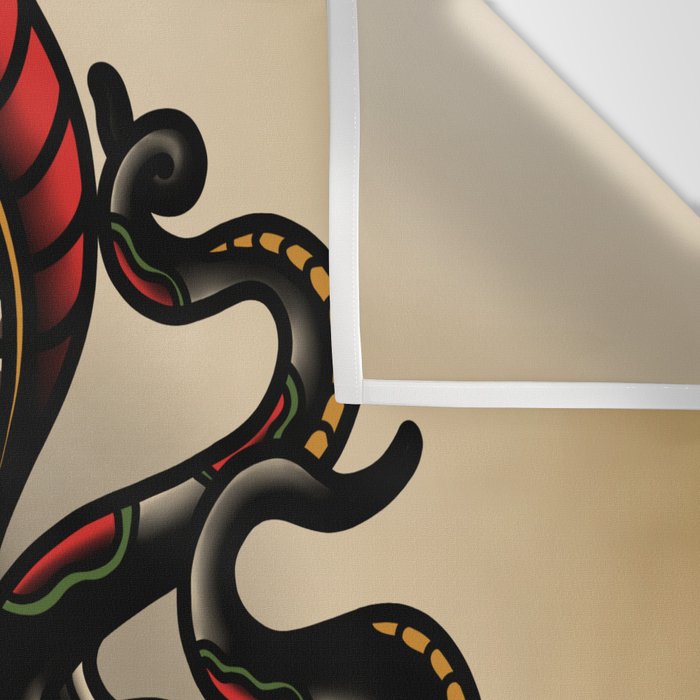 Traditional Tattoo Octopus  Wall Tapestry Gallery Image 3