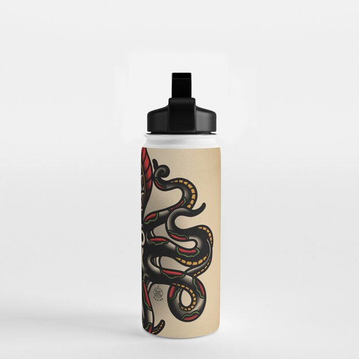 Traditional Tattoo Octopus  Water Bottle Gallery Image 2
