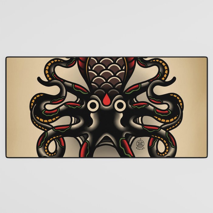 Traditional Tattoo Octopus  Desk Mat Gallery Image 3