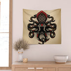 Traditional Tattoo Octopus  Wall Tapestry Gallery Image 2