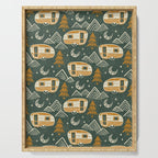 Little Camper - forest green and gold Serving Tray Gallery Image 1