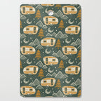 Little Camper - forest green and gold Cutting Board Gallery Image 1