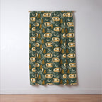 Little Camper - forest green and gold Window Curtain Gallery Image 3