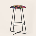 Hibiscus Butterflies - Multicolor Stool Gallery Image 1