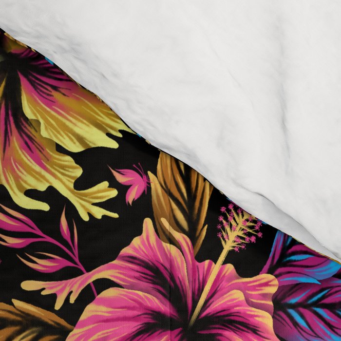 Hibiscus Butterflies - Multicolor Comforter Gallery Image 4