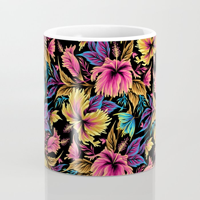 Hibiscus Butterflies - Multicolor Coffee Mug Gallery Image 4