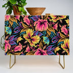 Hibiscus Butterflies - Multicolor Credenza Gallery Image 1