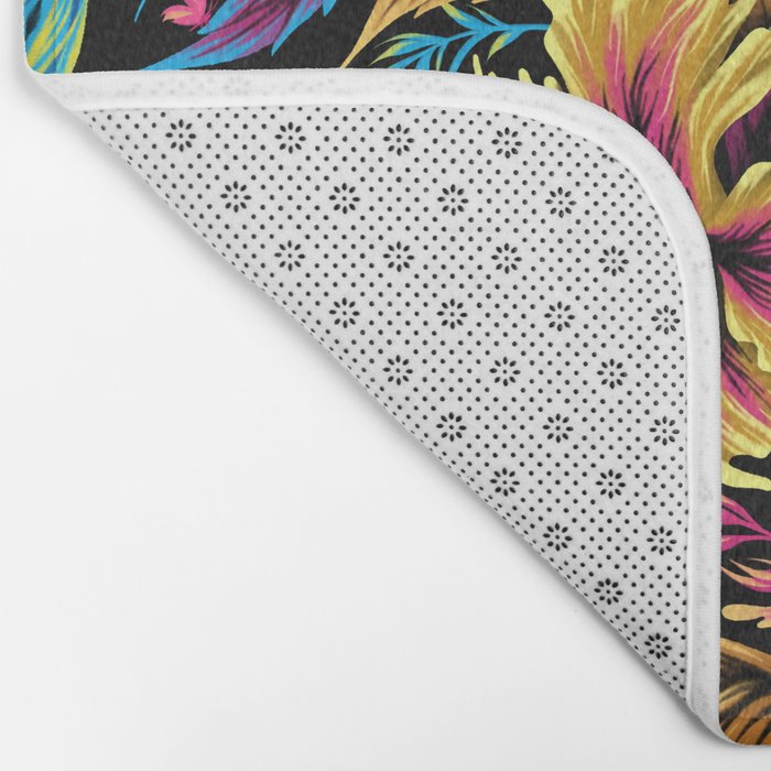 Hibiscus Butterflies - Multicolor Bath Mat Gallery Image 2