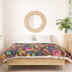 Hibiscus Butterflies - Multicolor Duvet Cover Gallery Image 3