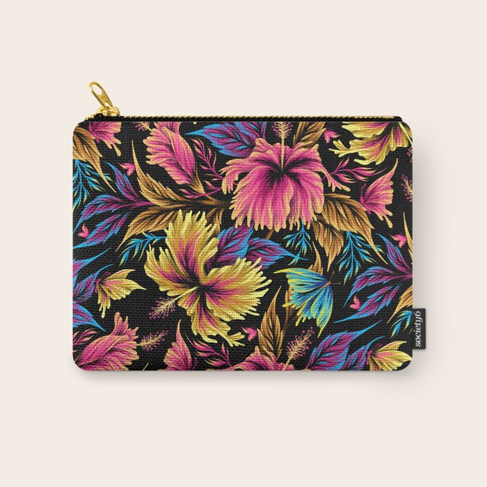 Hibiscus Butterflies - Multicolor Carry All Pouch Gallery Image 1