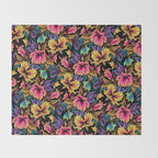 Hibiscus Butterflies - Multicolor Throw Blanket Gallery Image 2