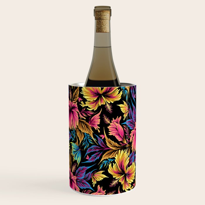 Hibiscus Butterflies - Multicolor Wine Chiller Gallery Image 3