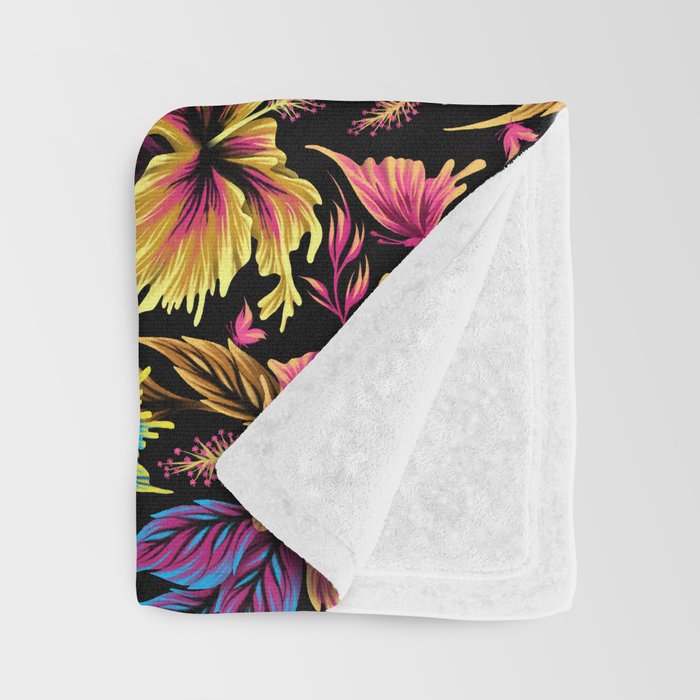 Hibiscus Butterflies - Multicolor Throw Blanket Gallery Image 3