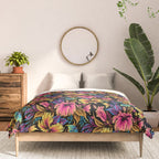 Hibiscus Butterflies - Multicolor Comforter Gallery Image 3