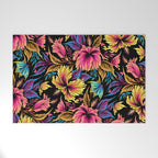 Hibiscus Butterflies - Multicolor Welcome Mat Gallery Image 1