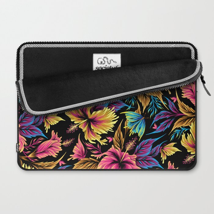 Hibiscus Butterflies - Multicolor Laptop Sleeve Gallery Image 2