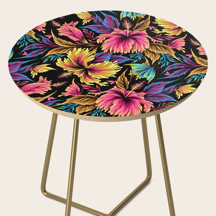 Hibiscus Butterflies - Multicolor Side Table Gallery Image 2