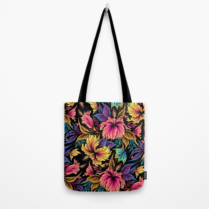 Hibiscus Butterflies - Multicolor Tote Bag Gallery Image 2
