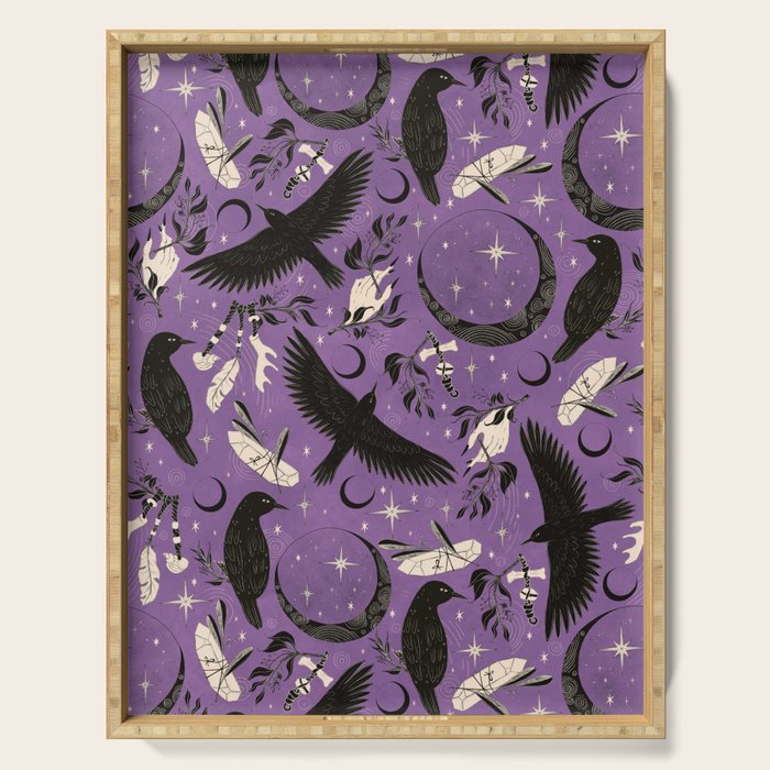 Raven Tarot Purple  Serving Tray Gallery Image 1