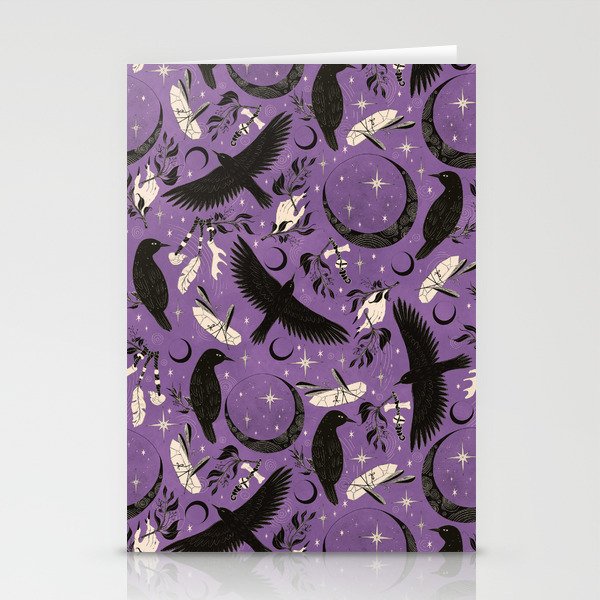 Raven Tarot Purple  Stationery Card Gallery Image 1