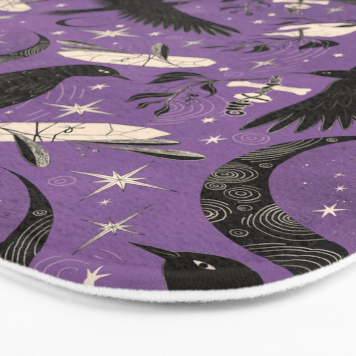 Raven Tarot Purple  Bath Mat Gallery Image 3