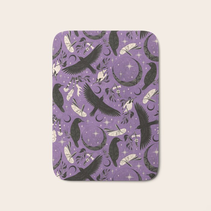 Raven Tarot Purple  Bath Mat Gallery Image 1