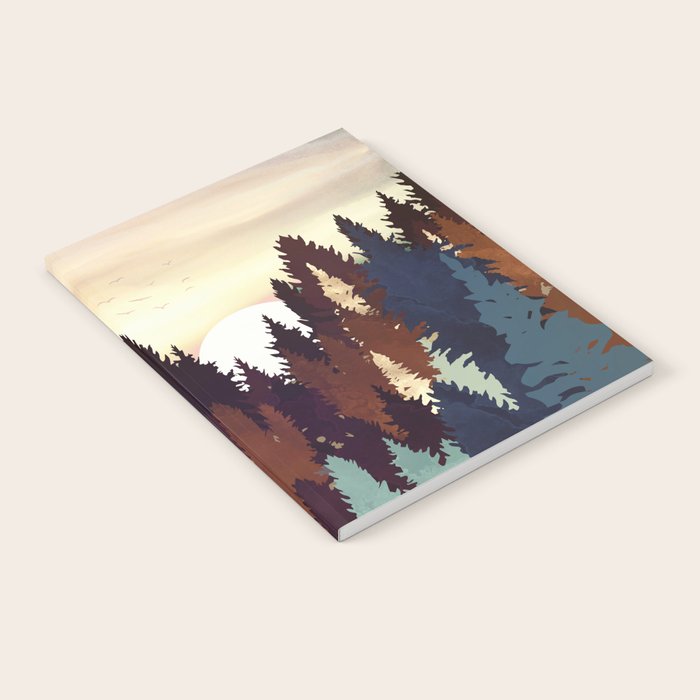 Autumn Forest Sunset Notebook Gallery Image 2