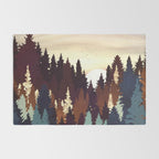 Autumn Forest Sunset Rug Gallery Image 2