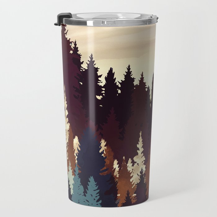 Autumn Forest Sunset Travel Mug Gallery Image 3
