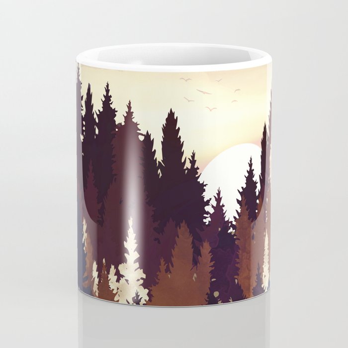 Autumn Forest Sunset Coffee Mug Gallery Image 4