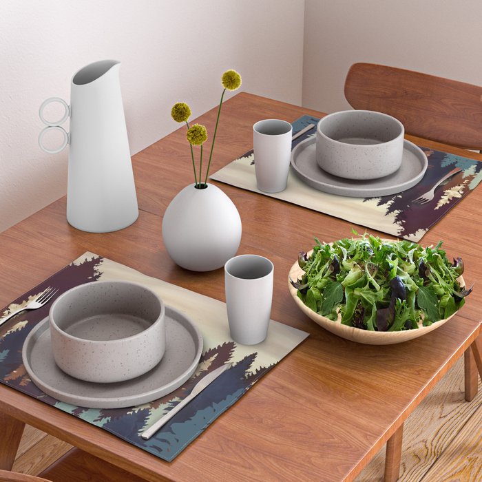 Autumn Forest Sunset Placemat Gallery Image 2