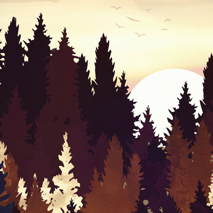 Autumn Forest Sunset Coffee Mug Gallery Image 2