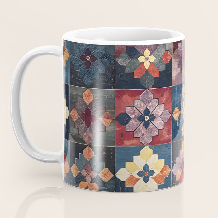 Amethyst Trail Patchwork Coffee Mug Gallery Image 3