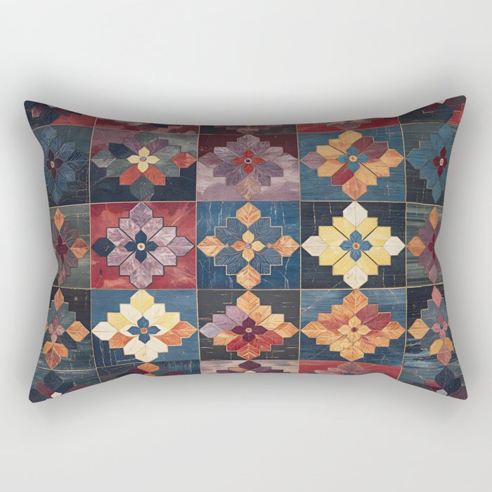 Amethyst Trail Patchwork Rectangular Pillow Gallery Image 2