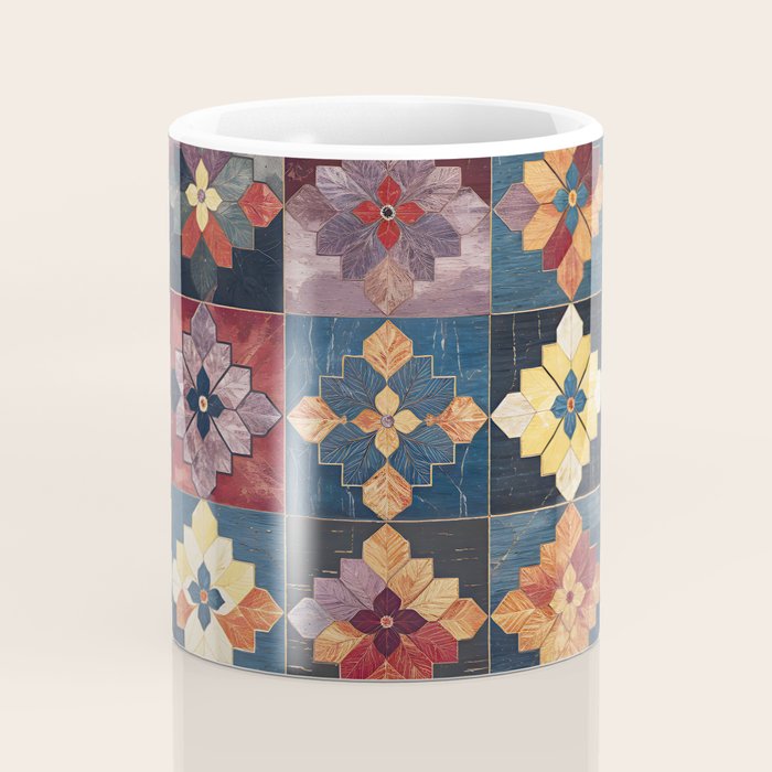 Amethyst Trail Patchwork Coffee Mug Gallery Image 4