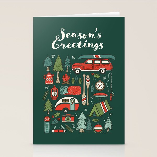 Seasons Greetings - Camping Christmas Stationery Card Gallery Image 2
