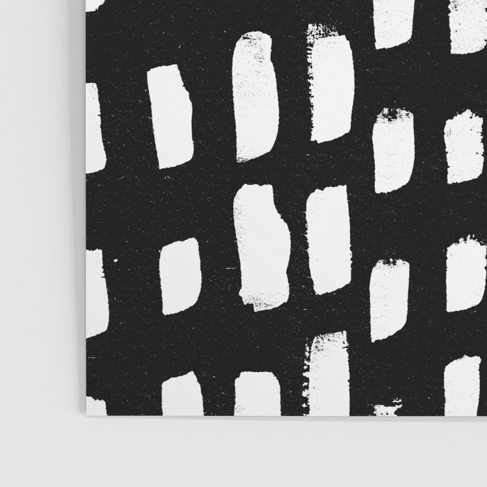 Artistic modern black white paint brushstrokes Poster Gallery Image 3
