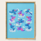 Pteranodon in the blue sky Serving Tray Gallery Image 1