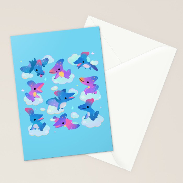 Pteranodon in the blue sky Stationery Card Gallery Image 2