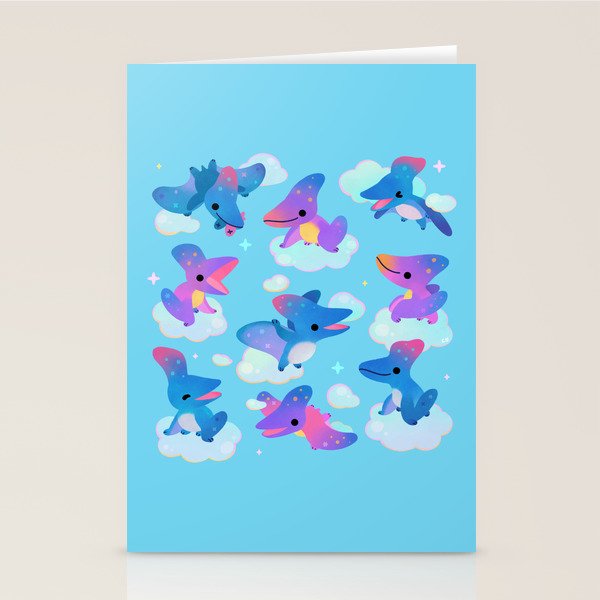 Pteranodon in the blue sky Stationery Card Gallery Image 2