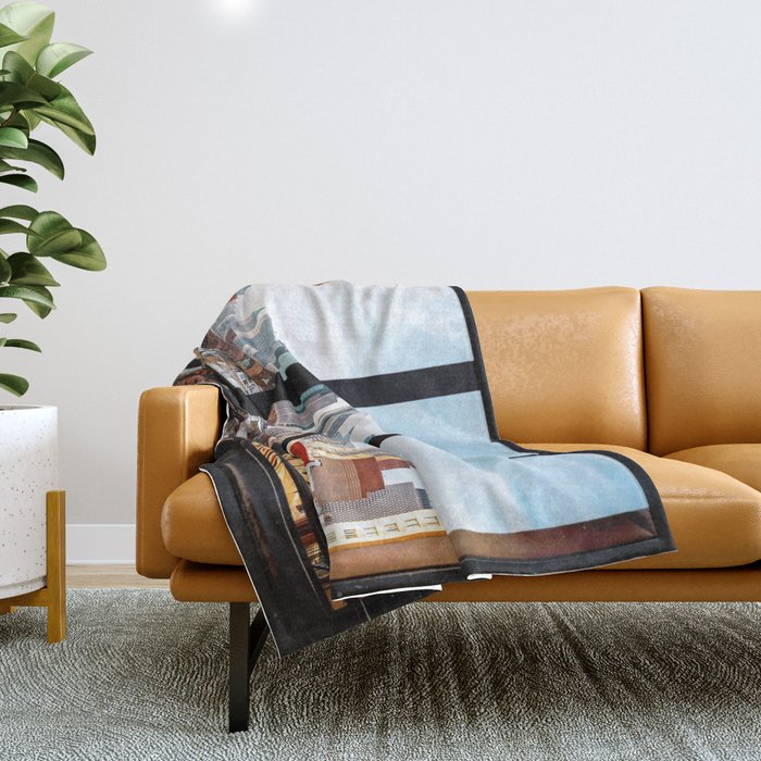 New York City Window Panoramic Throw Blanket Gallery Image 1