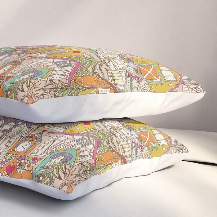 vintage gingerbread town Pillow Sham Gallery Image 3
