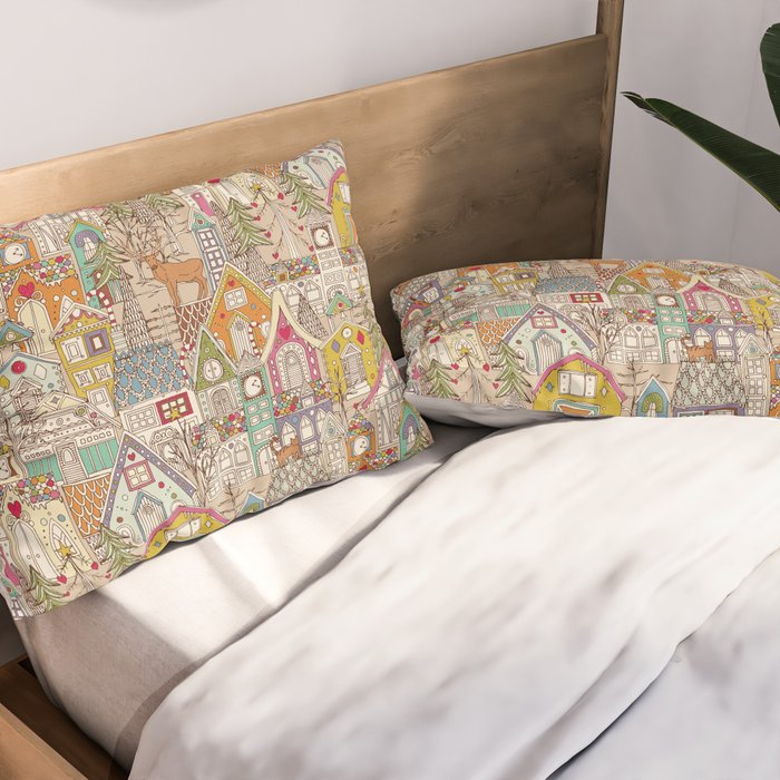 vintage gingerbread town Pillow Sham Gallery Image 2