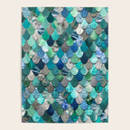 Mermaid Art, Sea,Teal, Mint, Aqua, Blue Poster Gallery Image 4
